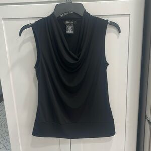 George stretch women’s XS black sleeveless lightweight dressy shell with band